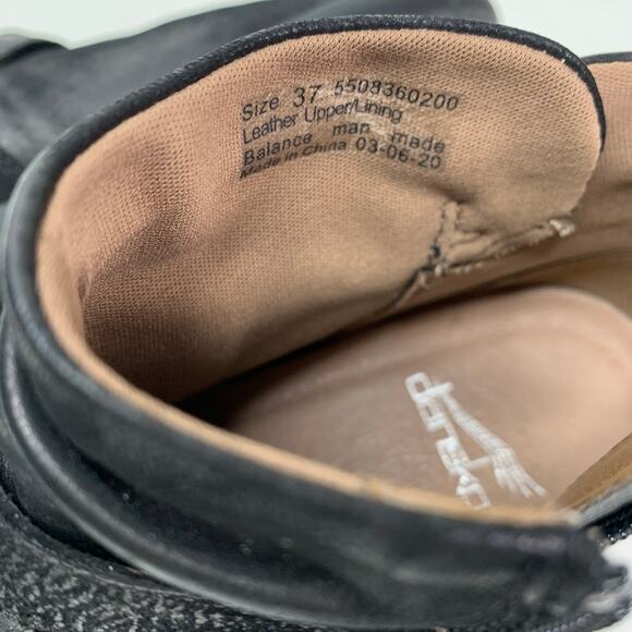 Dansko Ankle Bootie Faithe Black Burnished Leather Nubuck US Size 6.5 / 7 EU 37 - Picture 9 of 11